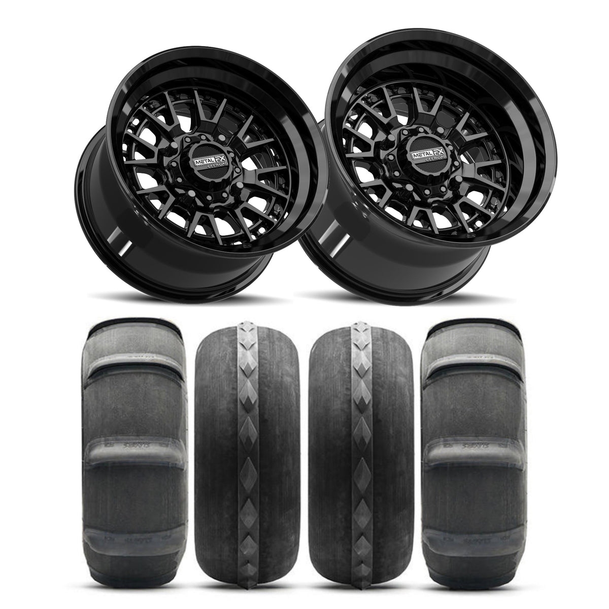 Slayer Non-Beadlock | Gloss Black + Sandcraft DESTROYER Slayer (Set of 4)