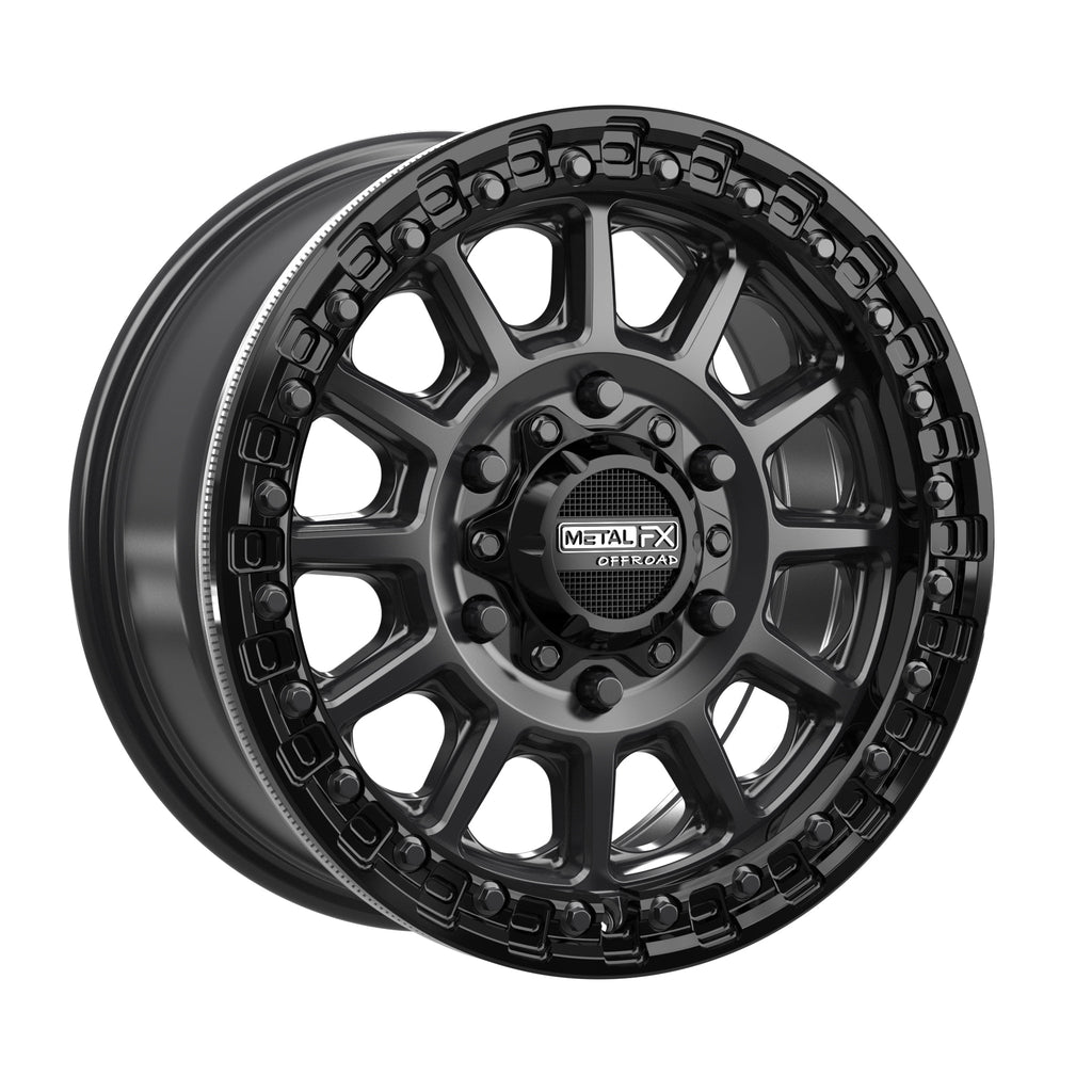 Rampage 6R Beadlock | Satin Black w/ Gloss Black Ring