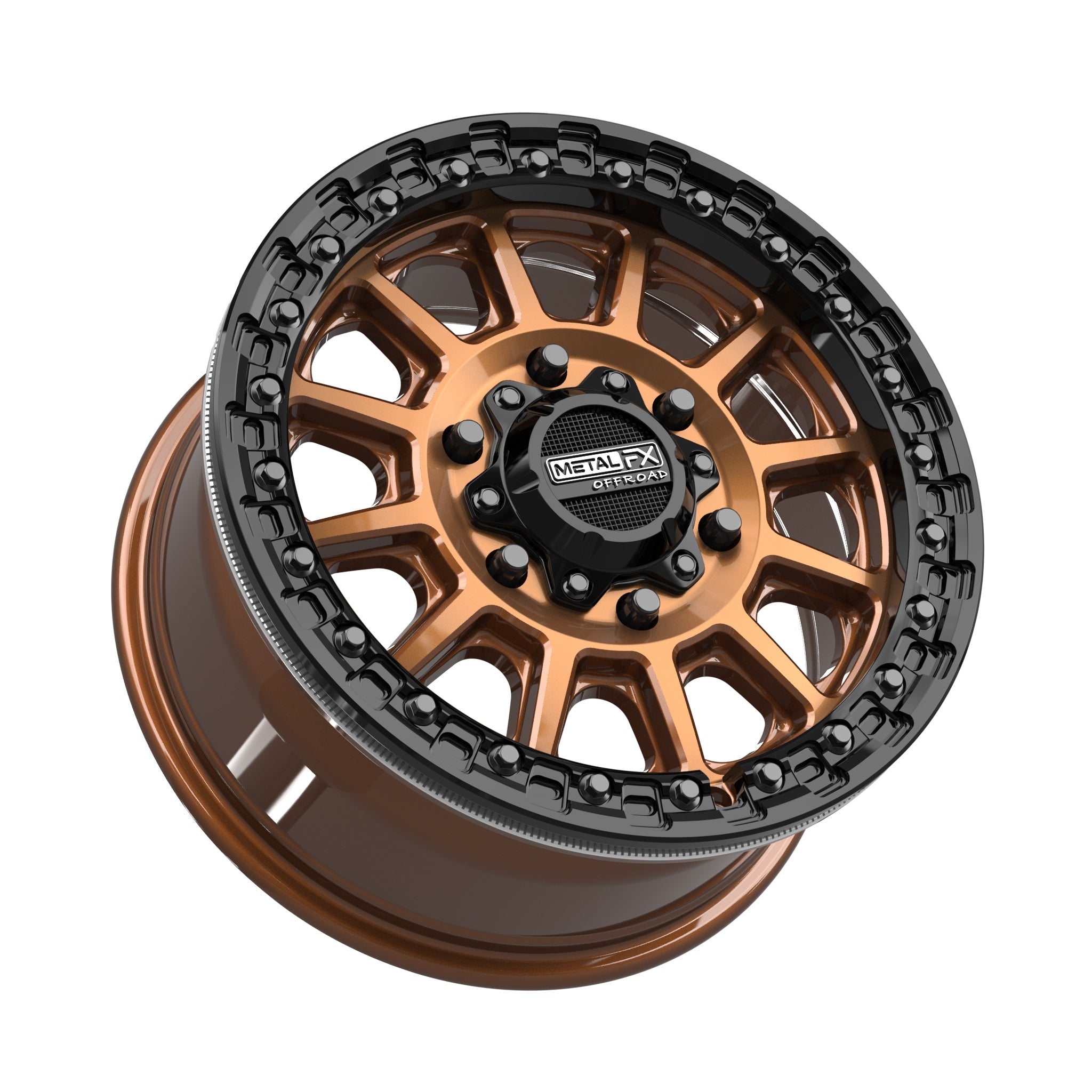 Rampage 6R Beadlock | Smoked Bronze w/ Gloss Black Ring