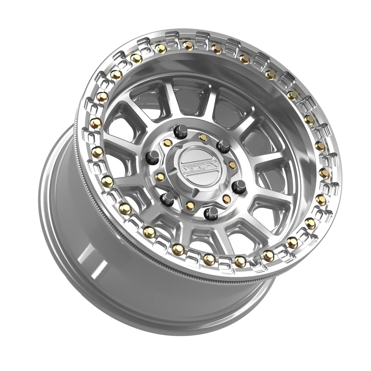 Rampage 6R Beadlock | Gloss Silver Machined