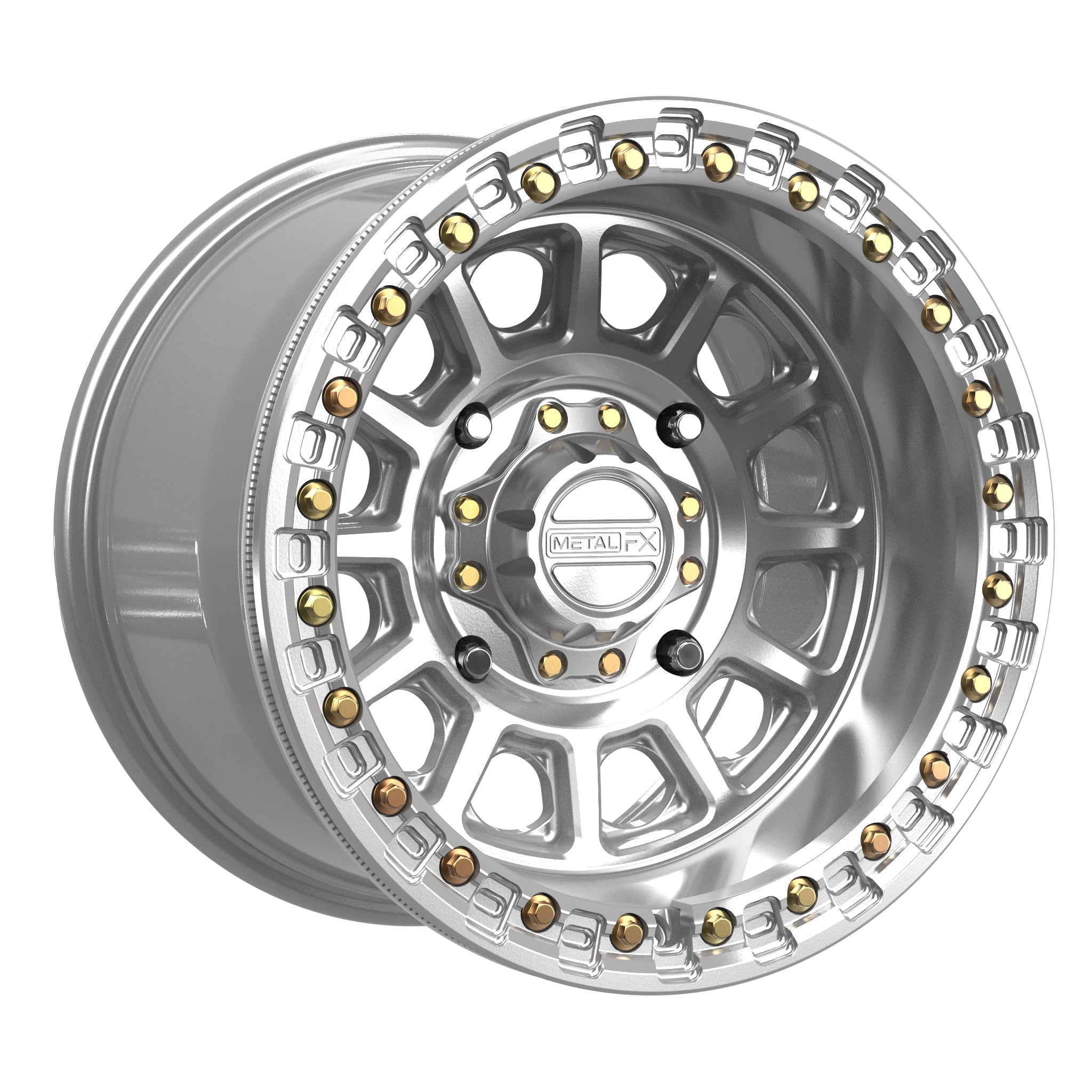 Rampage Beadlock | Gloss Silver Machined