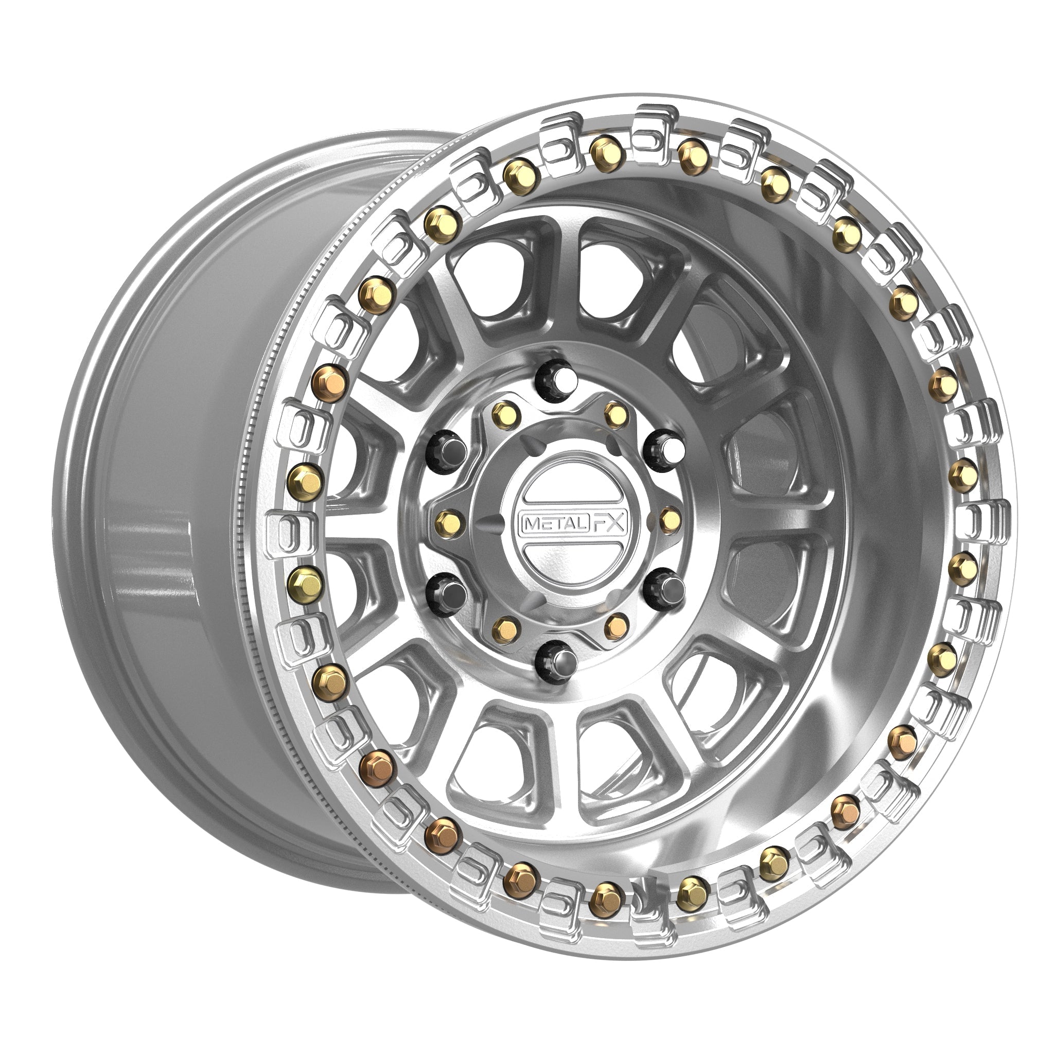 Rampage 6R Beadlock | Gloss Silver Machined