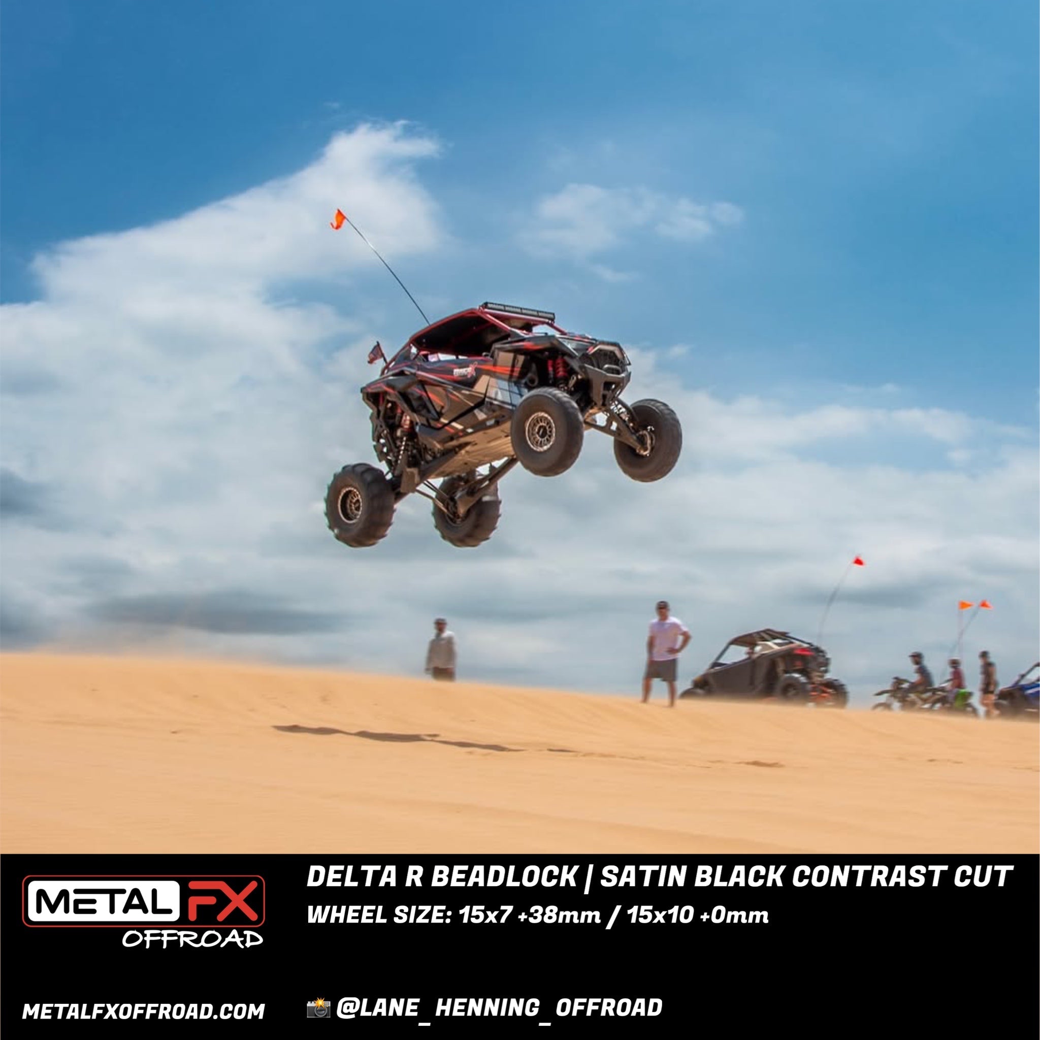 Delta R Beadlock | Satin Black Contrast Cut